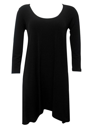 BLACK - Soft knit tunic dress